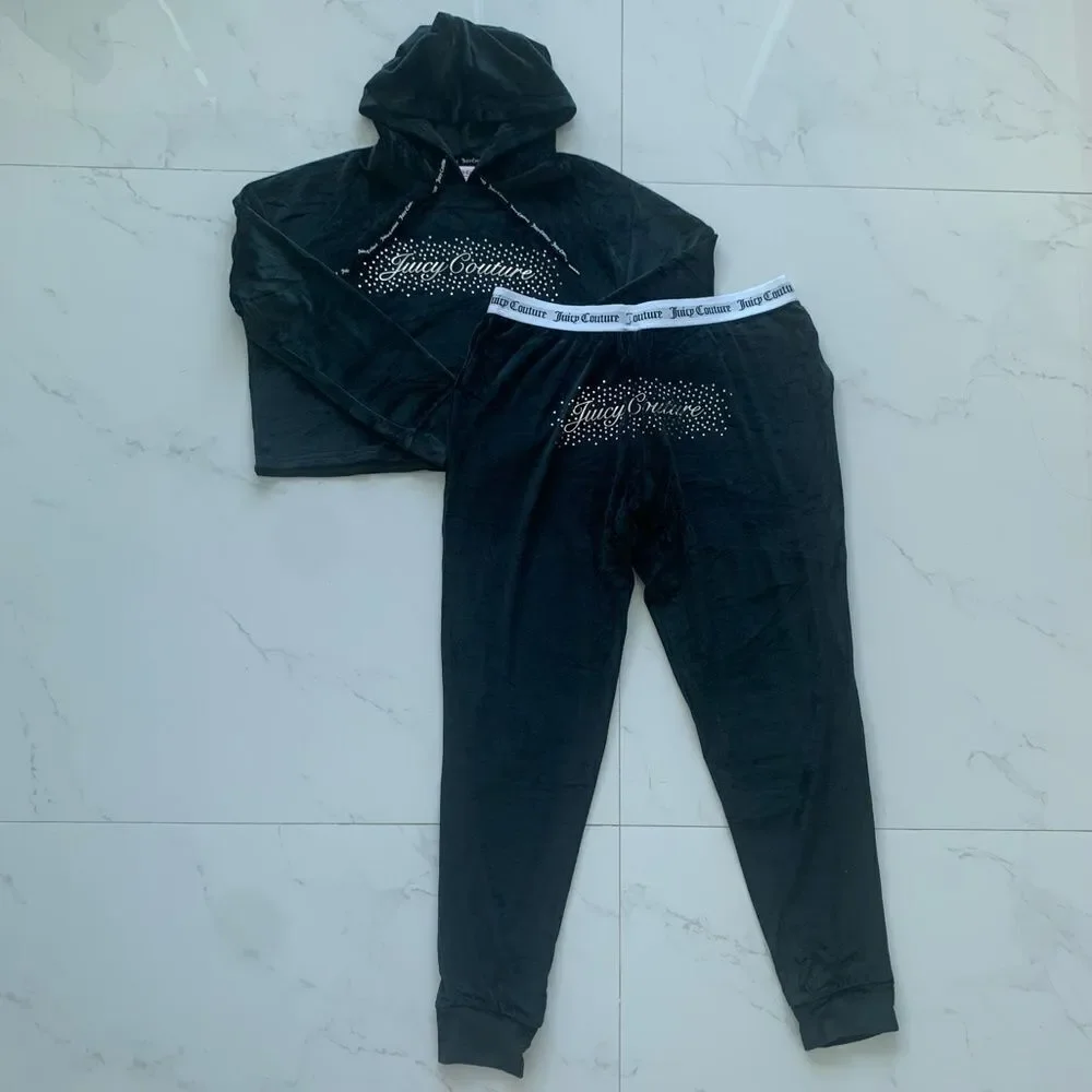 2-Piece Set Juicy Couture Velour Shine Embellished Sleep Set Tracksuit